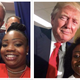 Selfies of Shalira Taylor with Vice President Mike Pence and President Donald Trump (courtesy of Shalira Taylor)